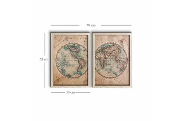 Veggdekorasjon MDF Bilde 2-delt - Interiør - Maleri & posters - Lerretsbilder