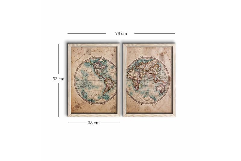 Veggdekorasjon MDF Bilde 2-delt - Interiør - Maleri & posters - Lerretsbilder