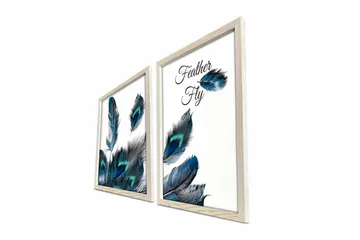 Veggdekorasjon MDF Bilde 2-delt - Interiør - Maleri & posters - Lerretsbilder