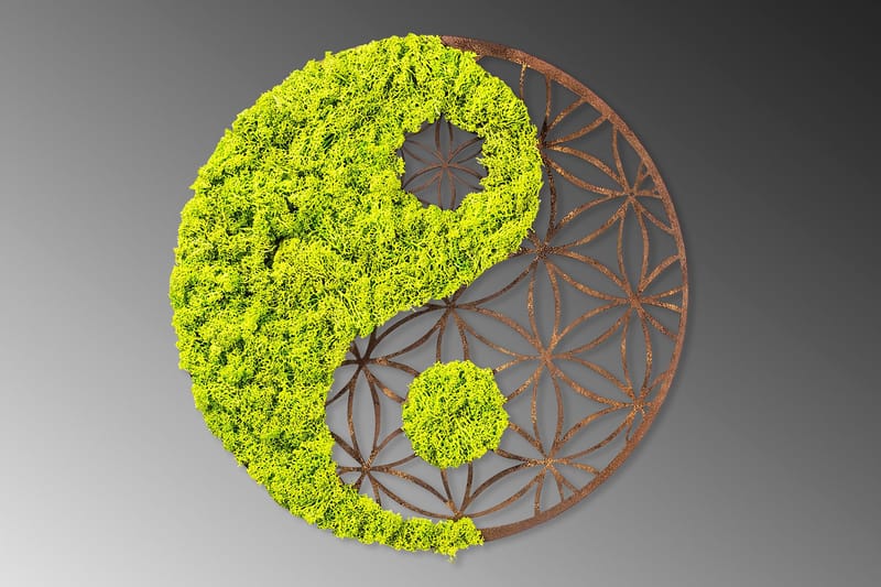 Yin Yang Canvasbilde - 44x44 cm - Interiør - Maleri & posters - Lerretsbilder