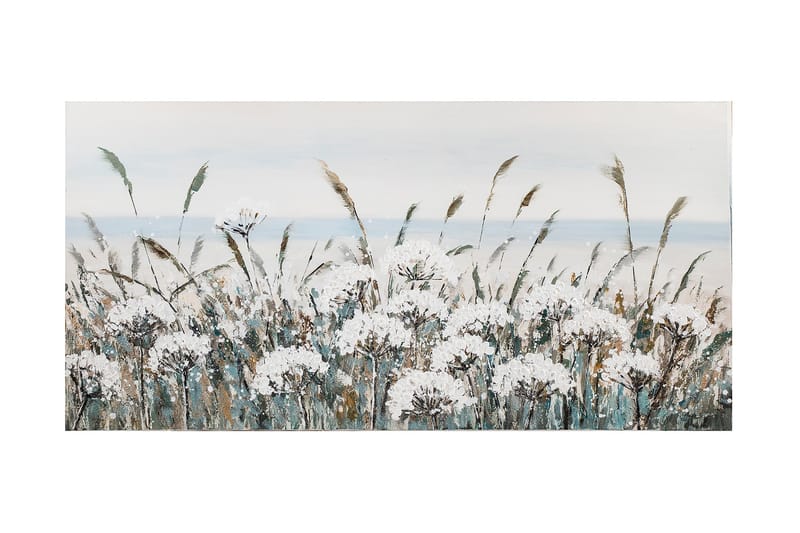 Hvite engblomster Oljemaling - Interiør - Maleri & posters - Oljemaling