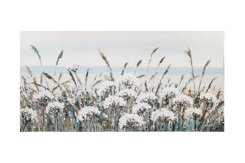 Oljemaleri Hvite Engblomster