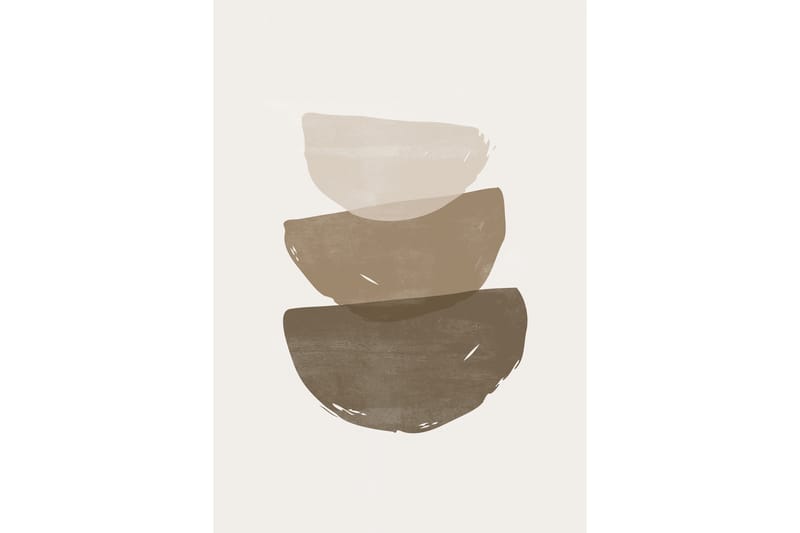 Poster Brush strokes 70x100 cm - Beige - Posters