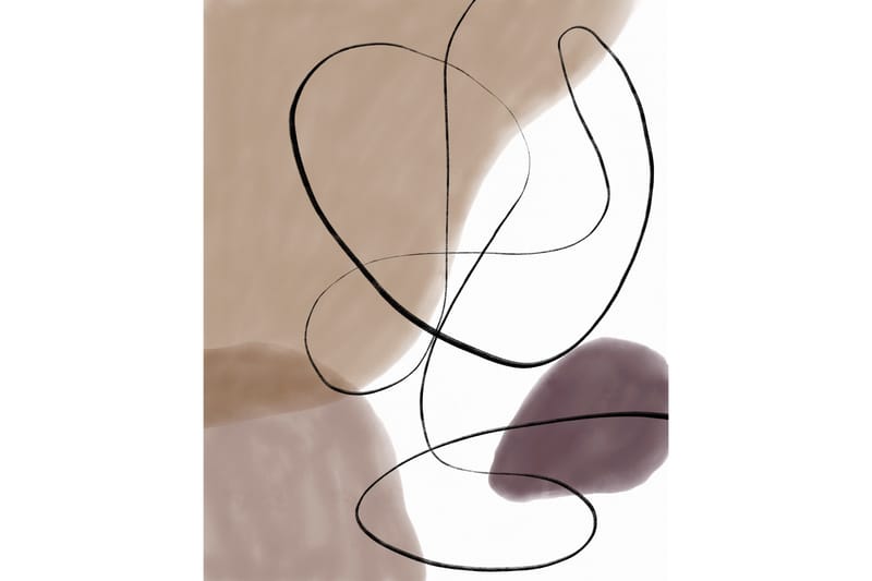 Poster Lines 70x100 cm, Beige