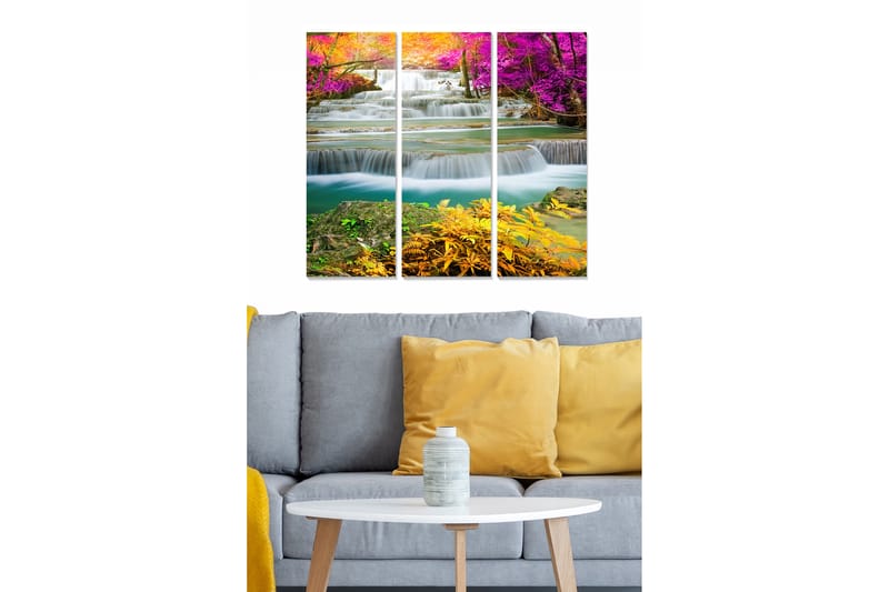 Canvasbilde Scenic 3-pk flerfarget - 22x05 cm - Posters