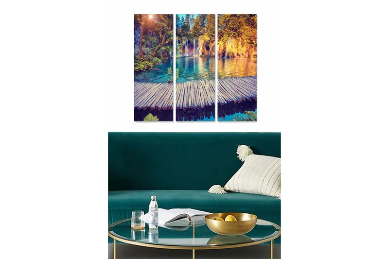 Canvasbilde Scenic 3-pk flerfarget, 22x05 cm