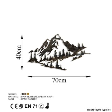 Decorative Metal Wall Accessory Wallxpert - Interiør - Maleri & posters - Posters