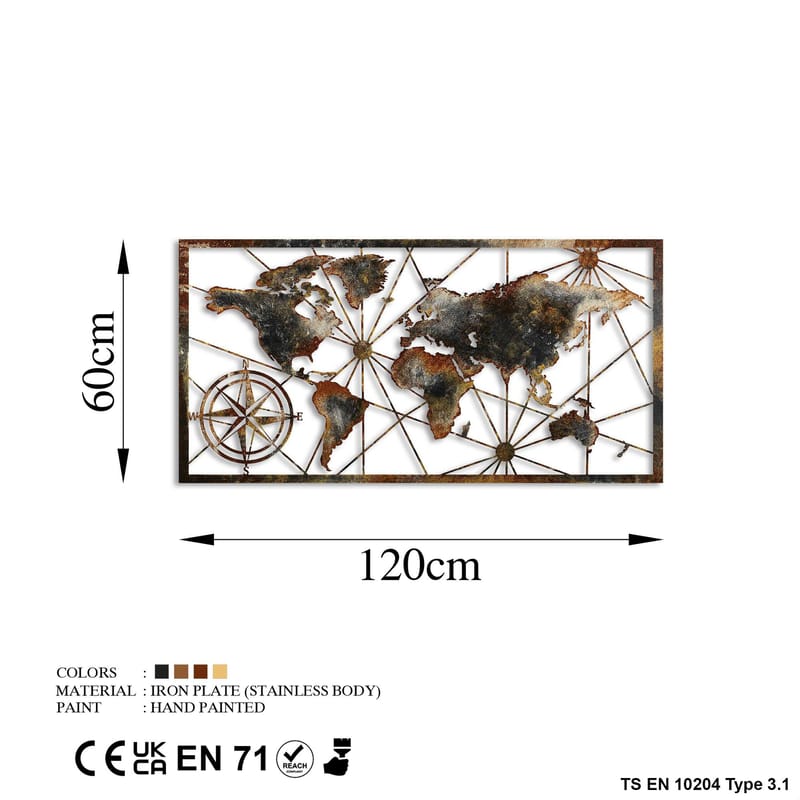 Decorative Metal Wall Accessory Wallxpert - Interiør - Maleri & posters - Posters