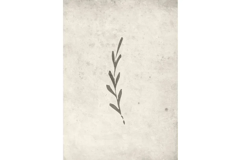 Poster Autumn leaf 50x70 cm, Beige