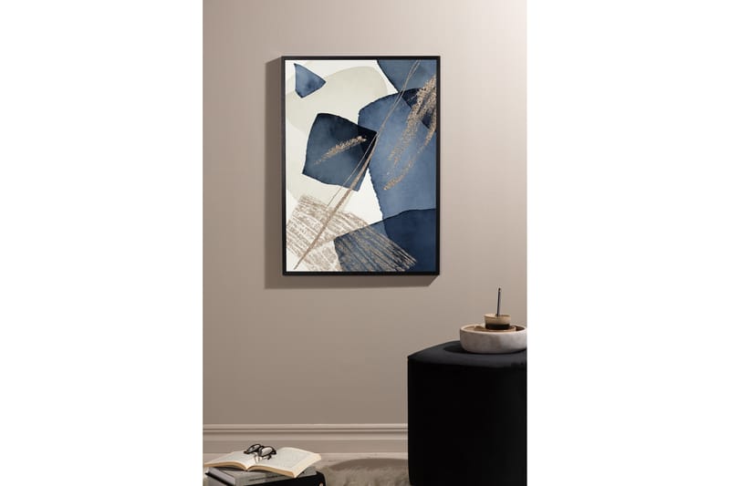 Poster Blue Swirl 21x30 cm - Beige - Interiør - Maleri & posters - Posters