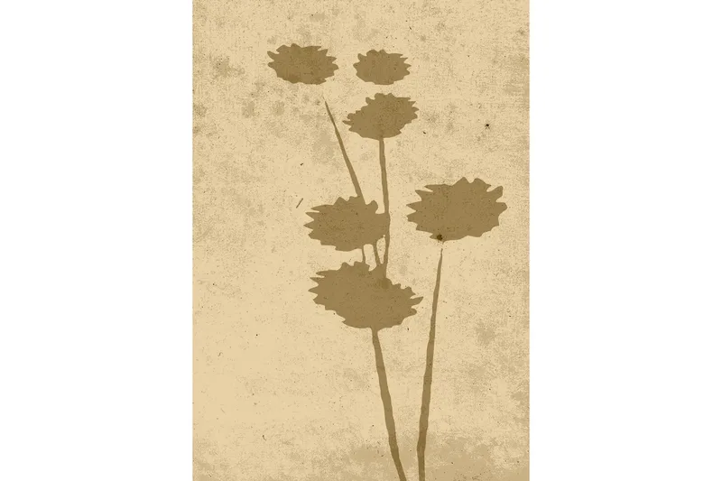Poster Flower art 70x100 cm, Beige