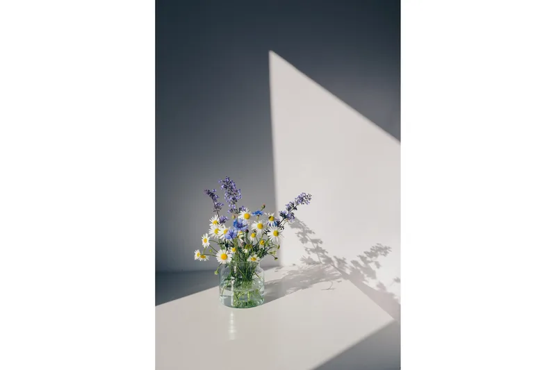 Poster Flowers 21x30 cm, Hvid