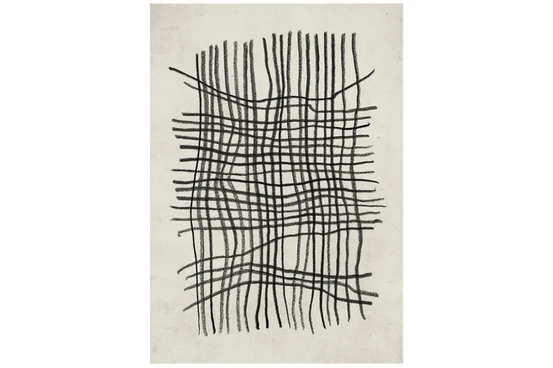 Poster Linework 30x40 cm, Beige/Sort