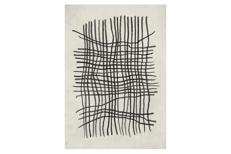 Poster Linework 50x70 cm, Beige/Sort