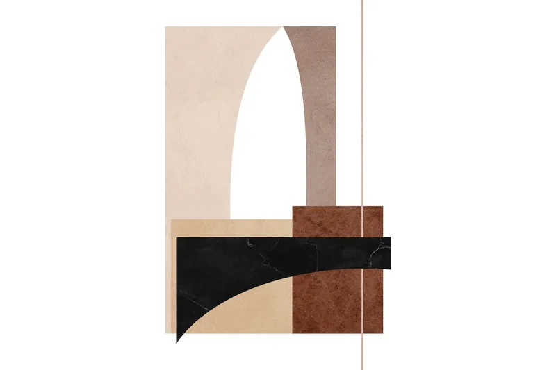 Poster Materials 50x70 cm, Hvid/Beige