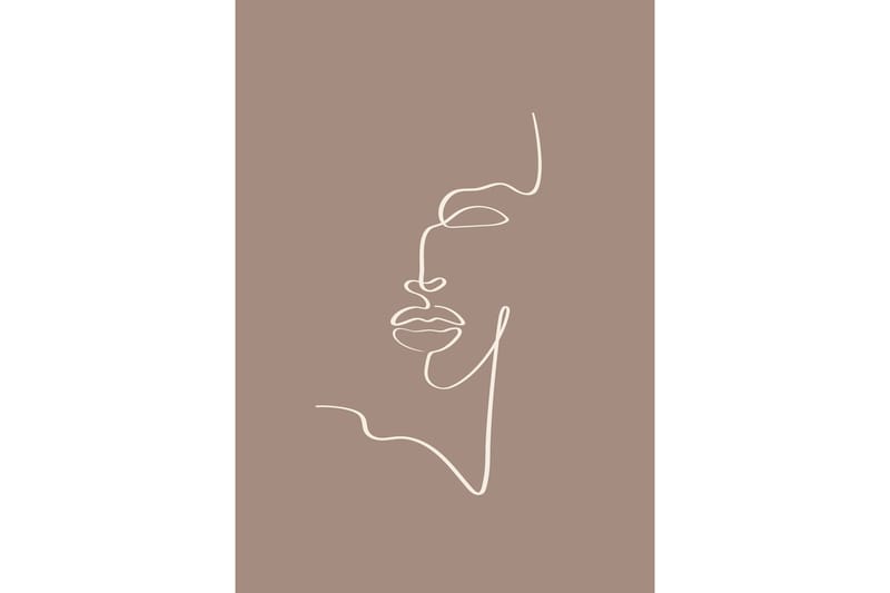 Poster Siluette 30x40 cm - Brun - Interiør - Maleri & posters - Posters