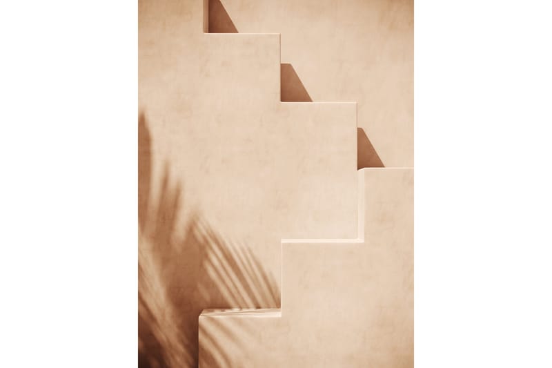 Poster Stairs 21x30 cm, Lys Orange