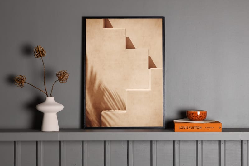 Poster Stairs 21x30 cm - Lys Oransje - Posters