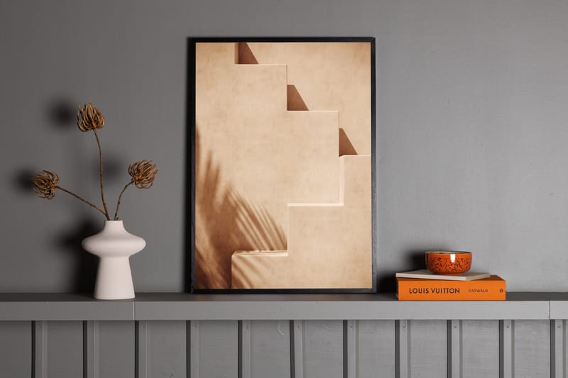 Poster Stairs 50x70 cm - Lys Orange - Interiør - Maleri & posters - Posters