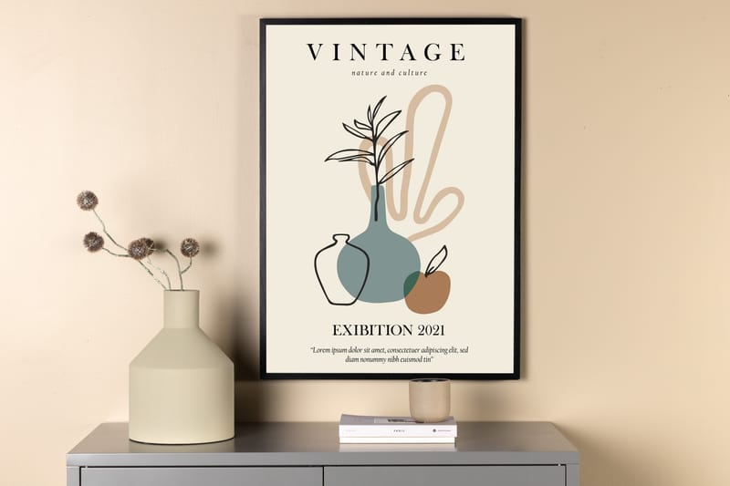 Poster Vintage 30x40 cm - Beige - Posters