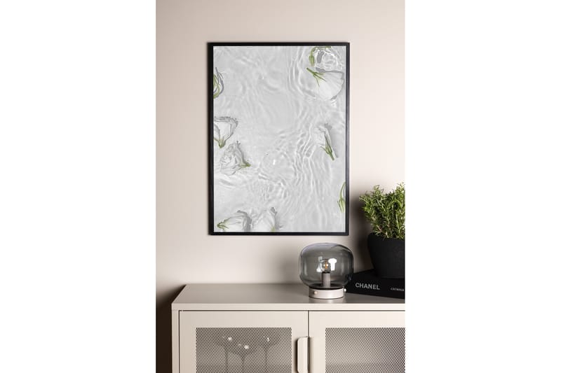 Poster White roses 70x100 cm - Hvit - Posters