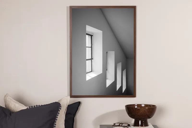 Poster Windows 30x40 cm - Sort/Hvid - Interiør - Maleri & posters - Posters