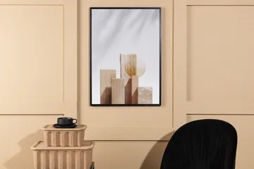 Poster Wooden Blocks 70x100 cm - Beige - Interiør - Maleri & posters - Posters