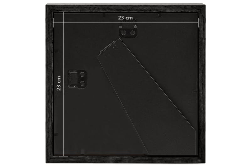 3D-fotoboksrammer 3 stk svart 23x23 cm - Svart - Fotoramme - Rammer