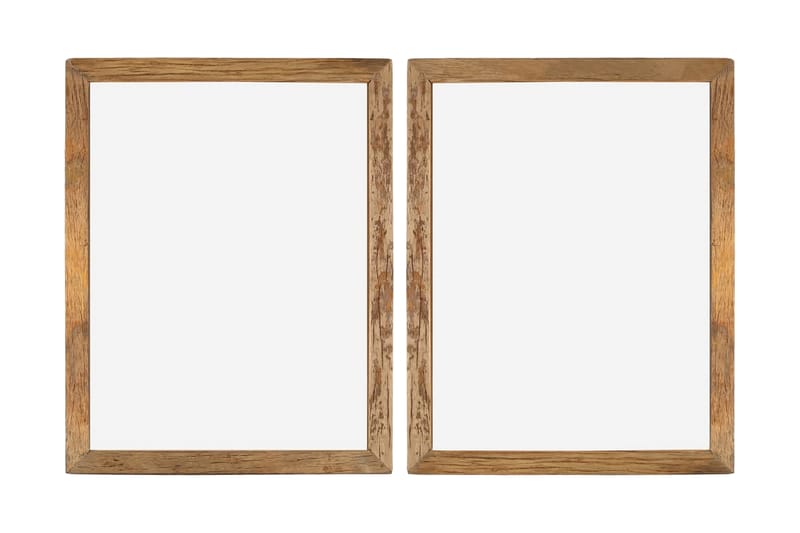Fotorammer 2 stk 90x70 cm gjenvunnet heltre og glass - Fotoramme - Rammer