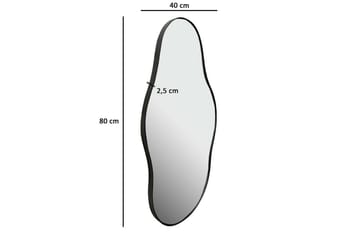 Speil Wohnling Asymmetrisk metallramme oval 80 cm - Interiør - Speil - Gangspeil