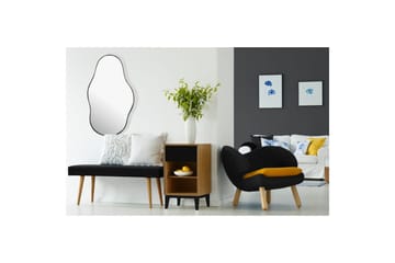 Speil Wohnling Asymmetrisk metallramme oval 80 cm - Interiør - Speil - Gangspeil