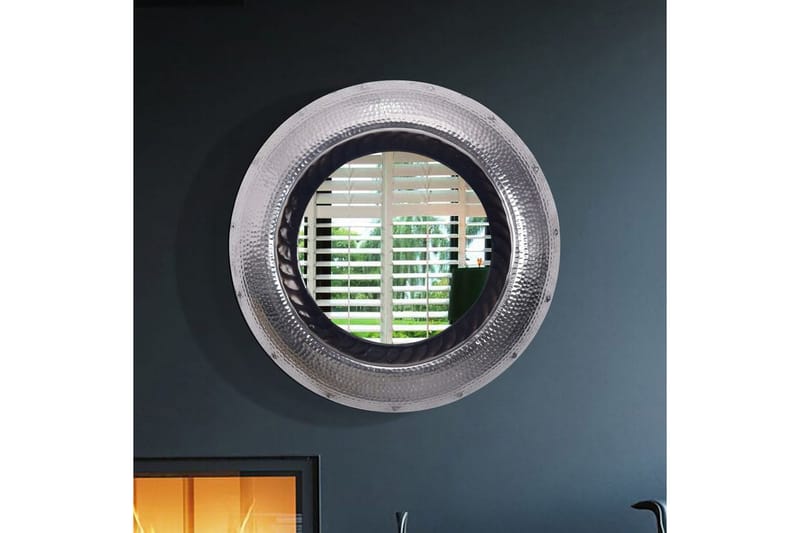 Speil Wohnling Moderne bølgemetallramme rund 74 cm - Interiør - Maleri & posters - Rammer