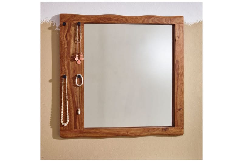 Speil Wohnling Trekanter i massiv treramme med kroker Landlig stil - Interiør - Speil - Gangspeil