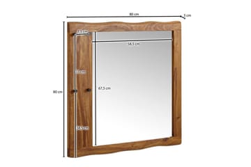 Speil Wohnling Trekanter i massiv treramme med kroker Landlig stil - Interiør - Speil - Gangspeil