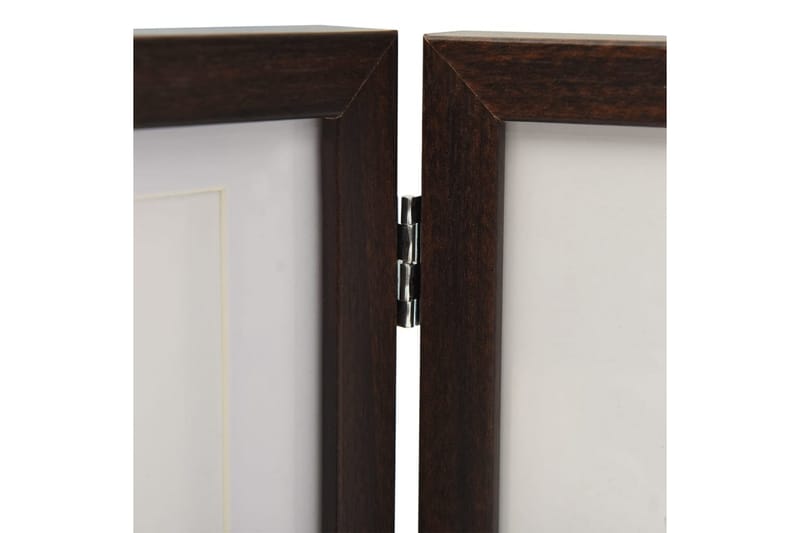 Trefoldig fotorammekollage mørkebrun 22x15 cm+2x(10x15 cm) - Brun - Collageramme - Rammer