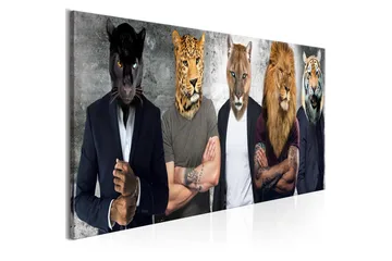 Tavla Different Faces (1 Part) Narrow 150x50 - Interiør - Maleri & posters - Lerretsbilder