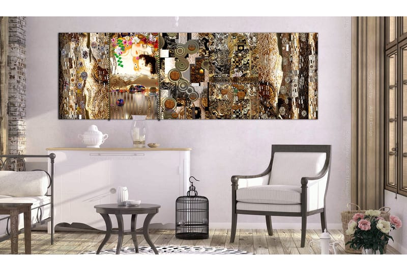 Tavla Mother's Love 1 Part Gold VALUE_MISSING_3 120x40 - Interiør - Maleri & posters - Lerretsbilder