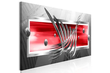 Tavla Silver Wings (1 Part) Narrow Red 135x45 - Interiør - Maleri & posters - Lerretsbilder