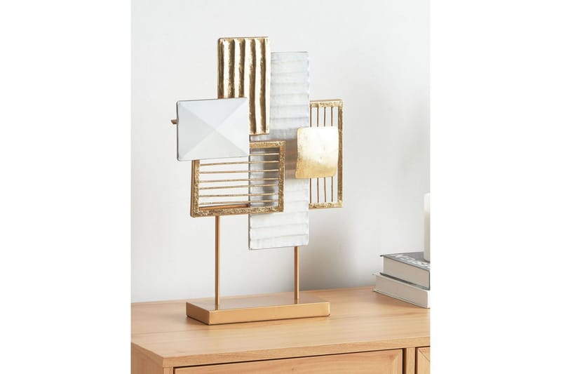 Prydnadsfigur Beliani Boron GOLD||White - Interiør - Dekorasjon & innredningsdetaljer