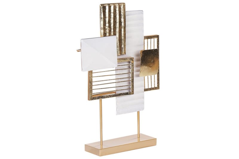 Prydnadsfigur Beliani Boron GOLD||White - Interiør - Dekorasjon & innredningsdetaljer
