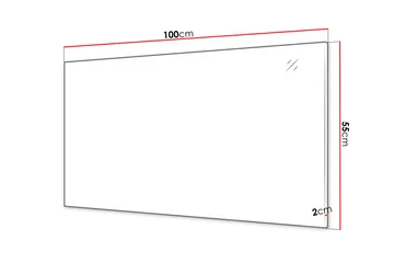 Agawal Vegghengt Speil Rektangulær 100 cm - Brun - Interiør - Speil - Gangspeil