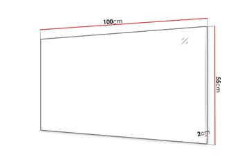 Agawal Vegghengt Speil Rektangulært 100 cm - Beige - Interiør - Speil - Gangspeil
