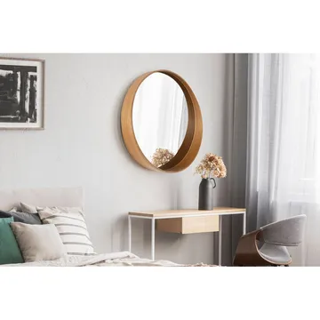 Aldrosin vegghengt speil Rund 60 cm - Hvit - Interiør - Speil - Gangspeil