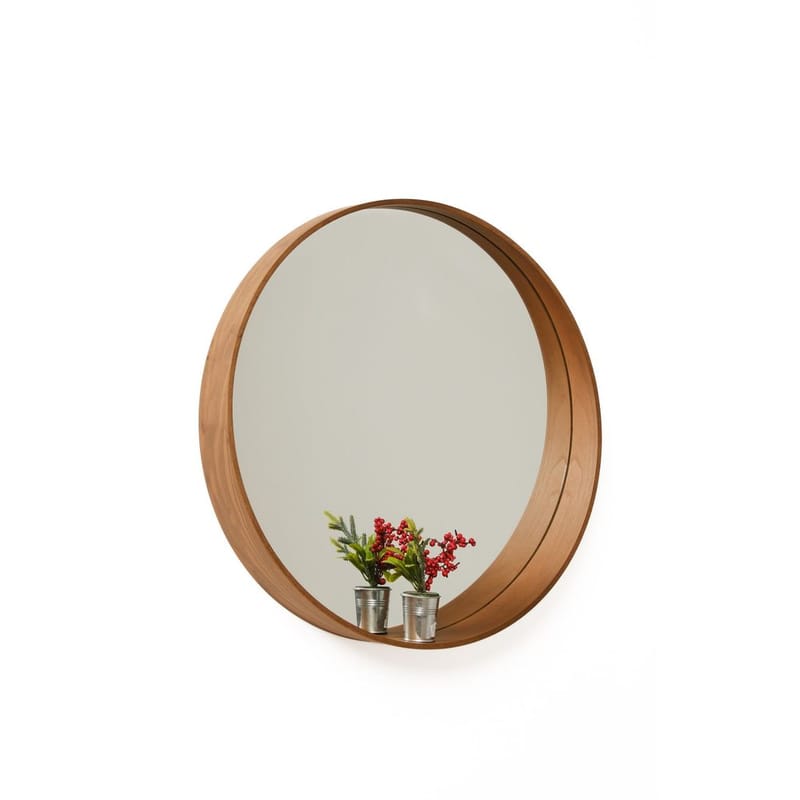 Aldrosin vegghengt speil Rund 60 cm, Hvit