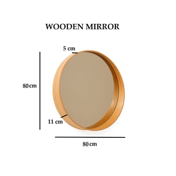 Aldrosin vegghengt speil Rund 80 cm - Hvit - Interiør - Speil - Gangspeil