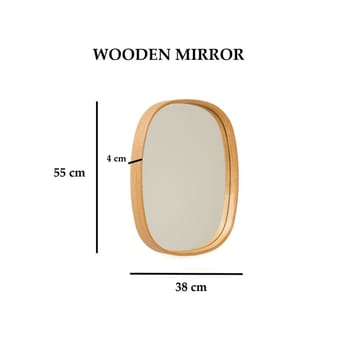 Aranfield vegghengt speil Rektangulær 38 cm - Brun/Hvit - Interiør - Speil - Gangspeil