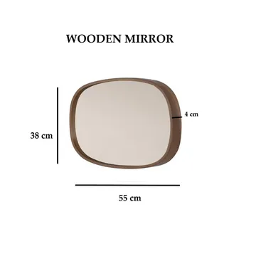 Aranfield vegghengt speil Rektangulær 55 cm - Brun - Interiør - Speil - Gangspeil