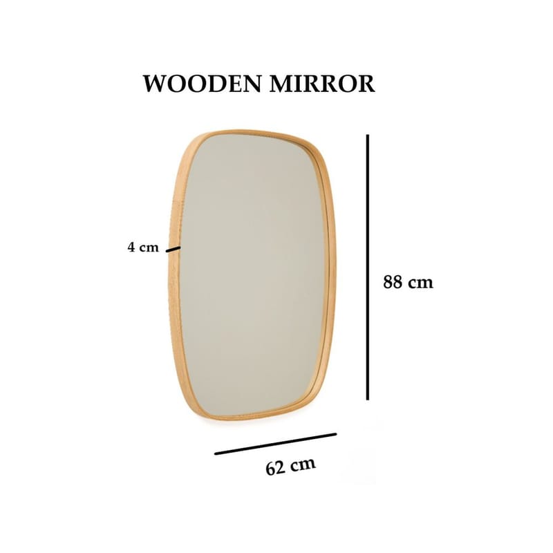 Aranfield vegghengt speil Rektangulær 62 cm - Brun - Interiør - Speil - Gangspeil