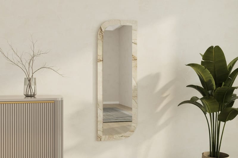 Ayana Vegghengt Speil 40 cm - Beige - Interiør - Speil - Gangspeil