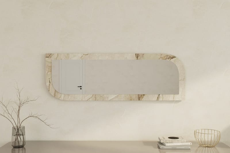 Ayana Vegghengt Speil 40 cm - Beige - Interiør - Speil - Gangspeil